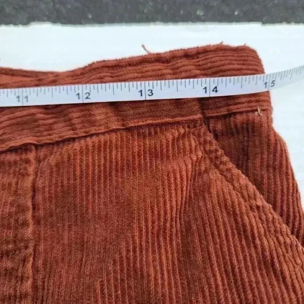 Levi's Strauss Rust Orange Corduroy Mini Skirt Size Medium - Picture 11 of 11